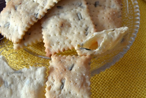 CRACKERS AL LIMONE E AL ROSMARINO CON GLI SCARTI DEL LIEVITO MADRE