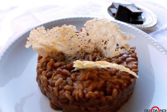 RISOTTO CON ZUCCA, CIOCCOLATO E PARMIGIANO REGGIANO