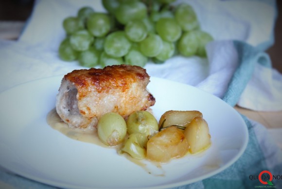 INVOLTINI DI SUINO CON UVA VITTORIA SU SPUMA DI MELONETTO