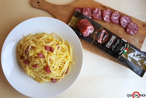 CARBONARA CON SALAME AL TARTUFO CLAI