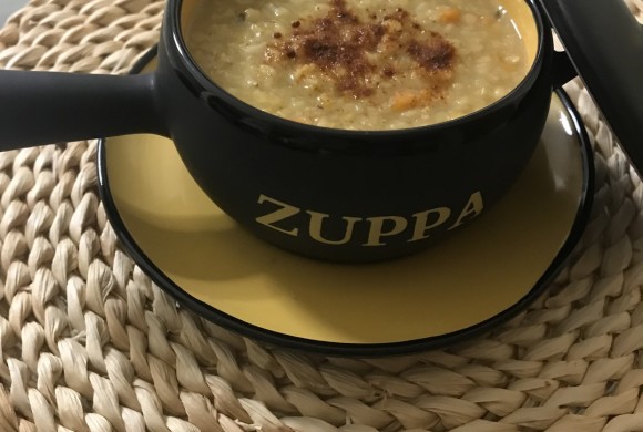 Zuppa di topinambur e lenticchie