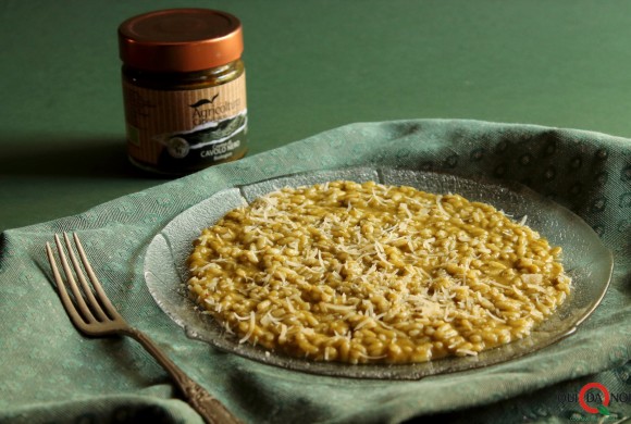 Risotto con crema di cavolo nero