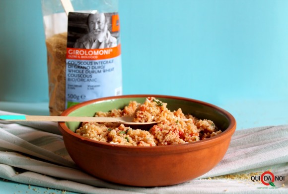 Cous cous con pomodori arrostiti e cacioricotta